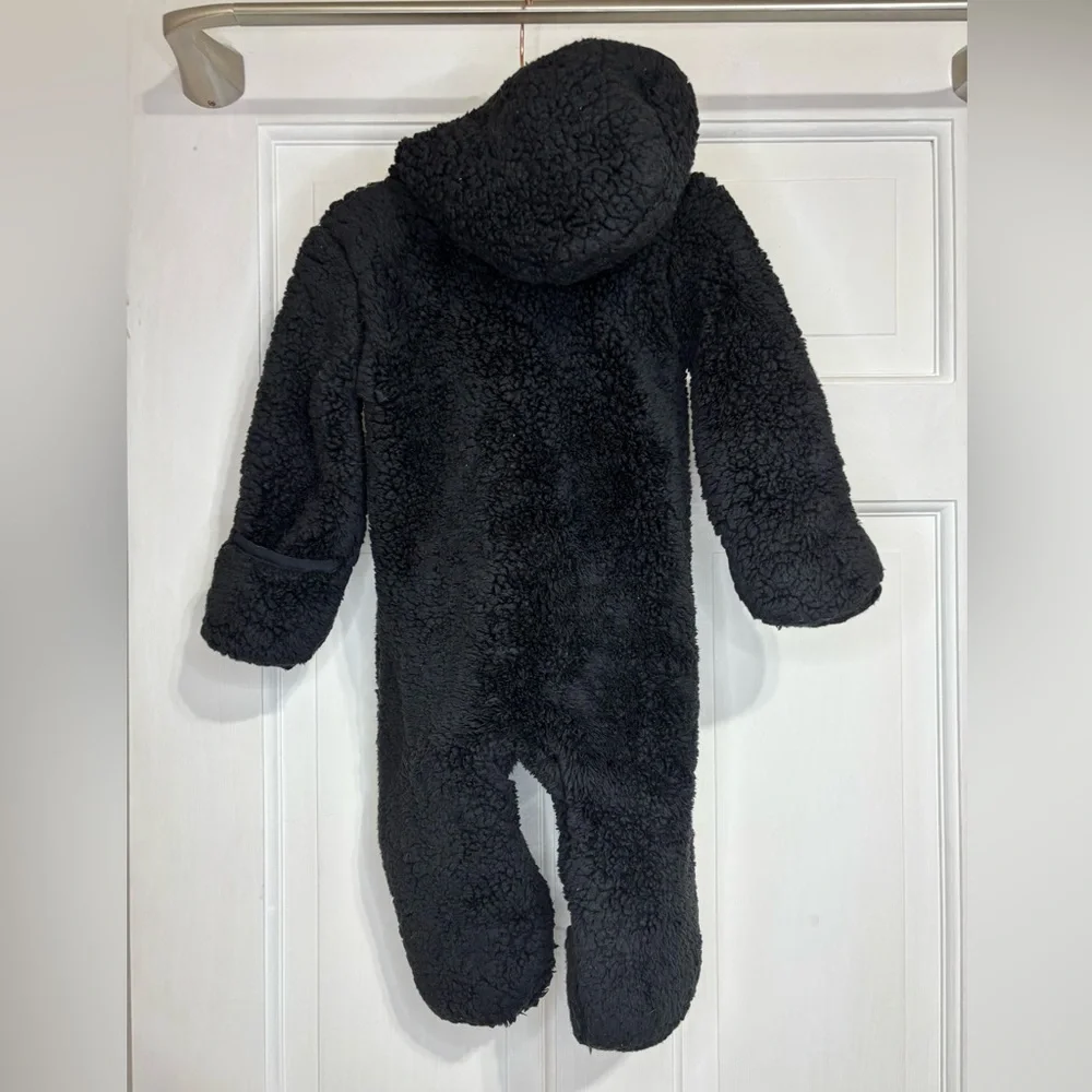 Nike Baby Boys 9M Hoodie Bunting Snowsuit Plush Fleece Black Infant